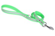 Firedog BioThane Dog leash Reflect 25 mm 2 m with handle & D-ring light green
