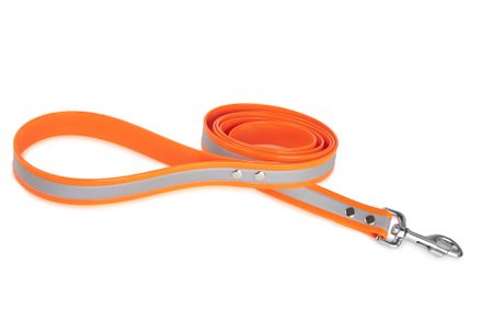 Firedog BioThane Dog leash Reflect 25 mm 2 m with handle orange