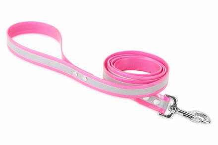Firedog BioThane Dog leash Reflect 25 mm 2 m with handle pink