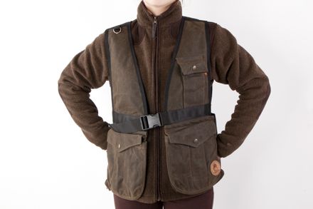 Firedog Waxed cotton Dummy vest Hunter XS brown