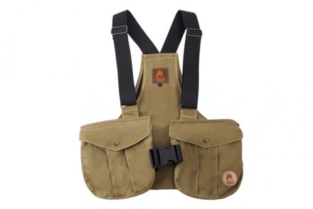 Firedog Waxed cotton Dummy vest Trainer L light khaki with plastic buckle
