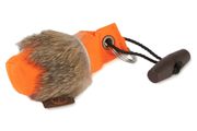 Firedog Keychain minidummy orange with fur