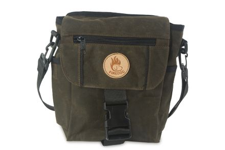 Firedog Waxed cotton Mini Dummy bag DeLuxe brown