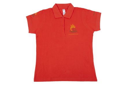 Firedog Polo Shirt Women sunset orange S