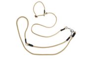 Firedog Hunting leash 8 mm L 345 cm moxon with double hornstop beige
