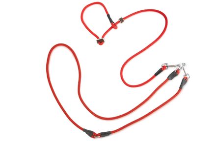 Firedog Hunting leash 8 mm L 345 cm moxon with double hornstop red