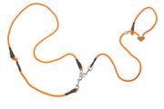 Firedog Hunting leash 8 mm L 345 cm moxon with double hornstop bright orange