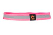 Firedog Reflective collar with velcro 30 mm 35 cm pink