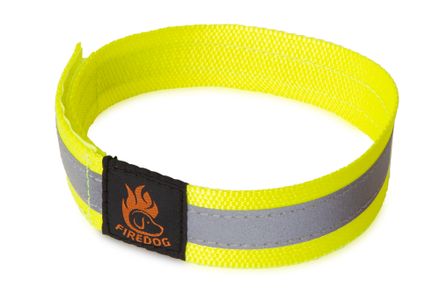Firedog Reflective collar with velcro 30 mm 35 cm neon yellow