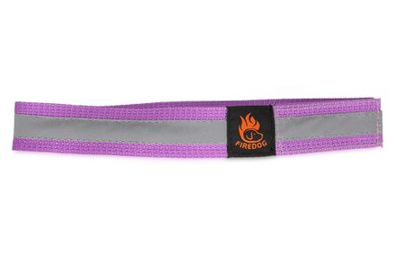 Firedog Reflective collar with velcro 30 mm 55 cm lilac