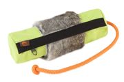 Firedog Snack dummy large neon green with fur ring