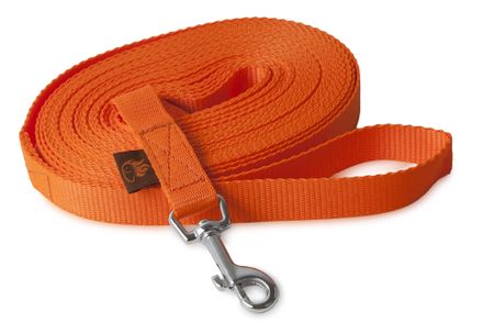 Firedog Tracking leash 20 mm classic snap hook 15 m orange