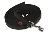 Firedog Tracking Grip leash 20 mm with handle classic snap hook 10 m black