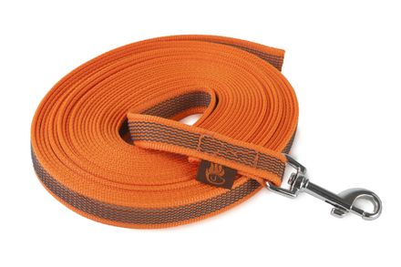 Firedog Tracking Grip leash 20 mm with handle classic snap hook 10 m orange