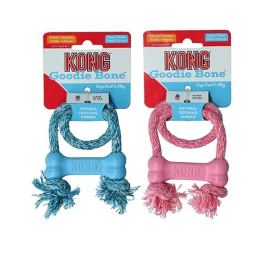 KONG® Puppy Goodie Bone with rope XS pink