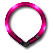 LED Light dog collar LEUCHTIE Mini hot pink 27,5 cm