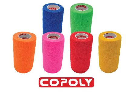 CoPoly cohesive bandage 10 cm x 4,6 m –  MIX NEON 1 pc
