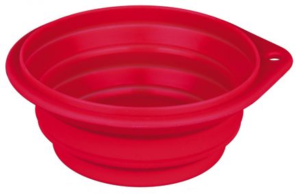 Trixie Travel Bowl, Silicone 0,5 l/14 cm red