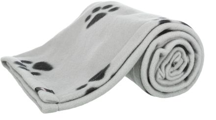 Trixie Fleece Blanket BARNEY 150 x 100 cm grey/black paws