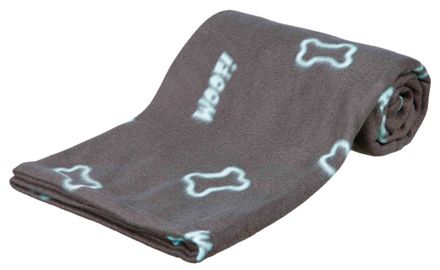 Trixie Fleece Blanket BEANY 100 x 70 cm grey/blue
