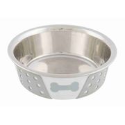 Trixie Stainless Steel Bowl 0,4 l/ 14 cm white/grey