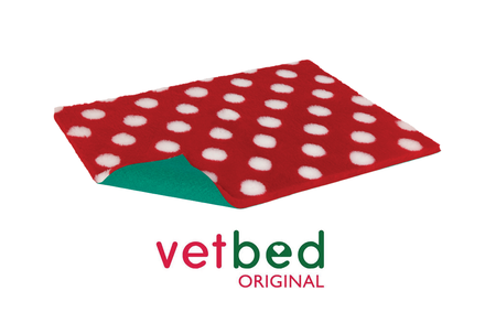 Vetbed® Original red with white polka dot 100 x 150 cm