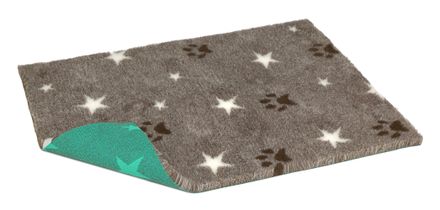 Vetbed® Original brown with white stars and paws 100 x 150 cm