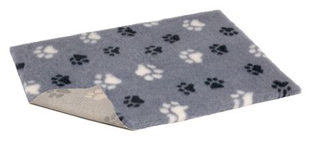 Vetbed® Non-Slip grey with black and white paws 100 x 150 cm