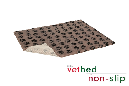 Vetbed® Non-Slip mink with black paws 100 x 150 cm